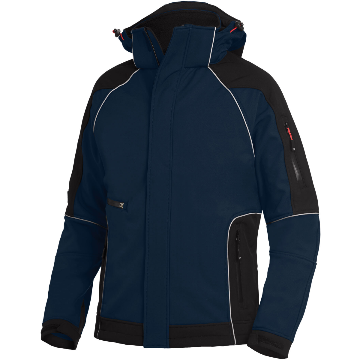 Winter Softshell-Jacke marine-schwarz