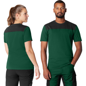 FHB Arbeits T-Shirt KNUT grün-schwarz Gr. 3XL