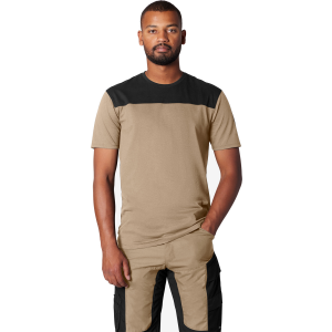 FHB Arbeits T-Shirt KNUT beige-schwarz