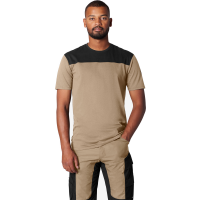 FHB Arbeits T-Shirt KNUT beige-schwarz