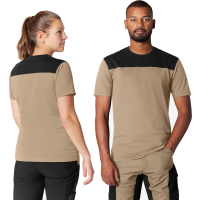 FHB Arbeits T-Shirt KNUT beige-schwarz