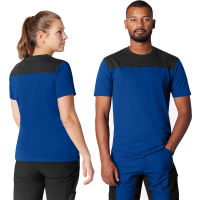 FHB Arbeits T-Shirt KNUT royalblau-schwarz