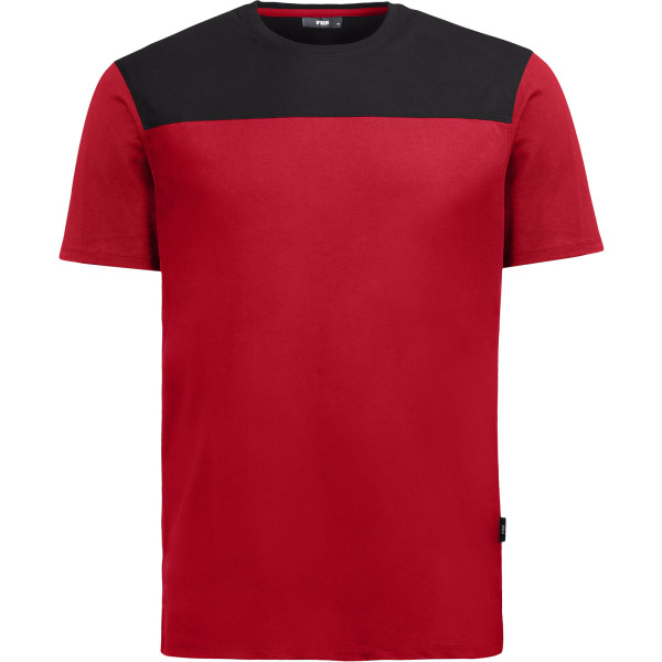 FHB Arbeits T-Shirt KNUT rot-schwarz