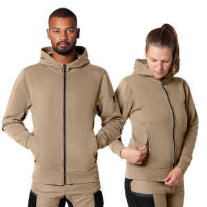 FHB QUENTIN Hoodie Jacke beige