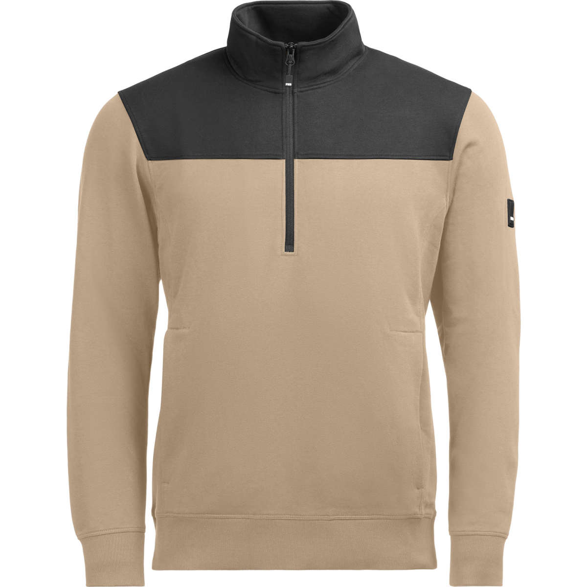 FHB ROB Zip-Sweatshirt beige-schwarz