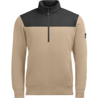 FHB ROB Zip-Sweatshirt beige-schwarz