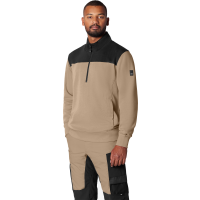 FHB ROB Zip-Sweatshirt beige-schwarz