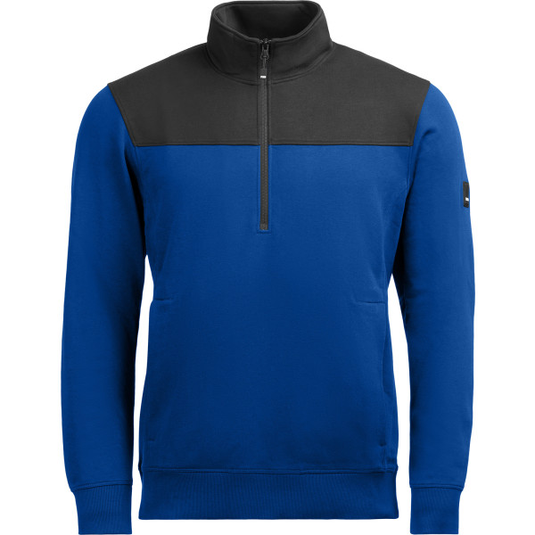 FHB ROB Zip-Sweatshirt royalblau-schwarz