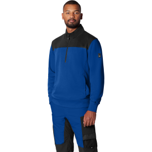 FHB ROB Zip-Sweatshirt royalblau-schwarz