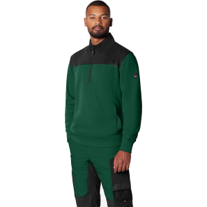 FHB ROB Zip-Sweatshirt grün-schwarz