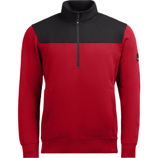 FHB ROB Zip-Sweatshirt rot-schwarz