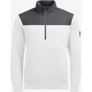 FHB ROB Zip-Sweatshirt wei&szlig;-anthrazit