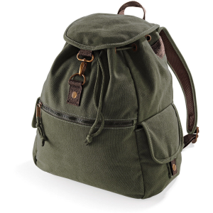 Vintage Canvas Segeltuch Rucksack olive 18L