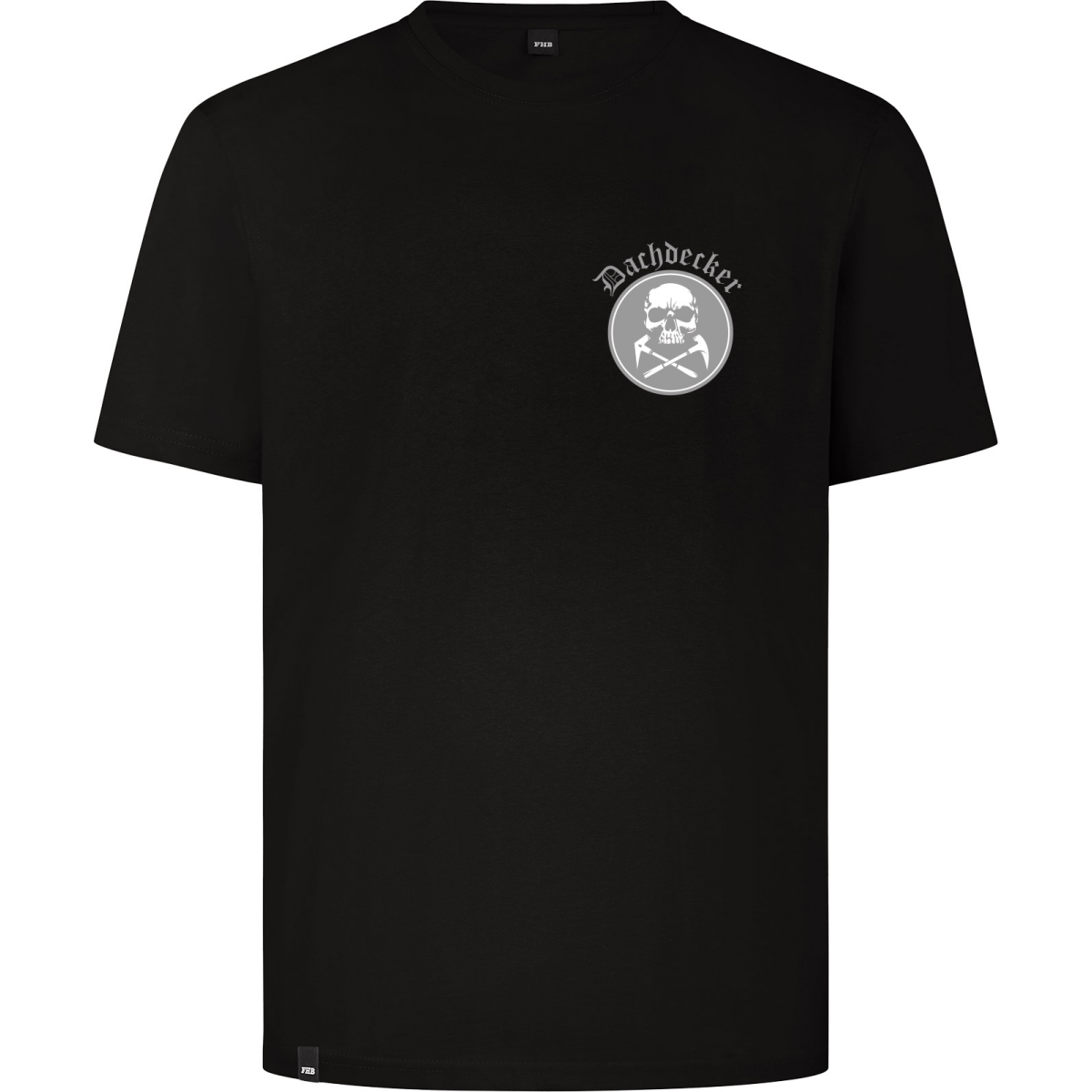 Dachdecker Totenkopf T-Shirt schwarz