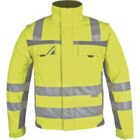 Warnschutz Softshell-Jacke gelb/grau