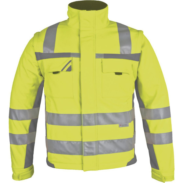 Winter-Warnschutz Softshell-Jacke gelb/grau Gr.M