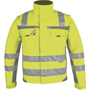 Winter-Warnschutz Softshell-Jacke gelb/grau Gr.4XL