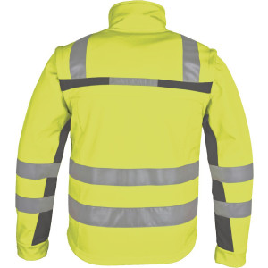 Winter-Warnschutz Softshell-Jacke gelb/grau Gr.4XL