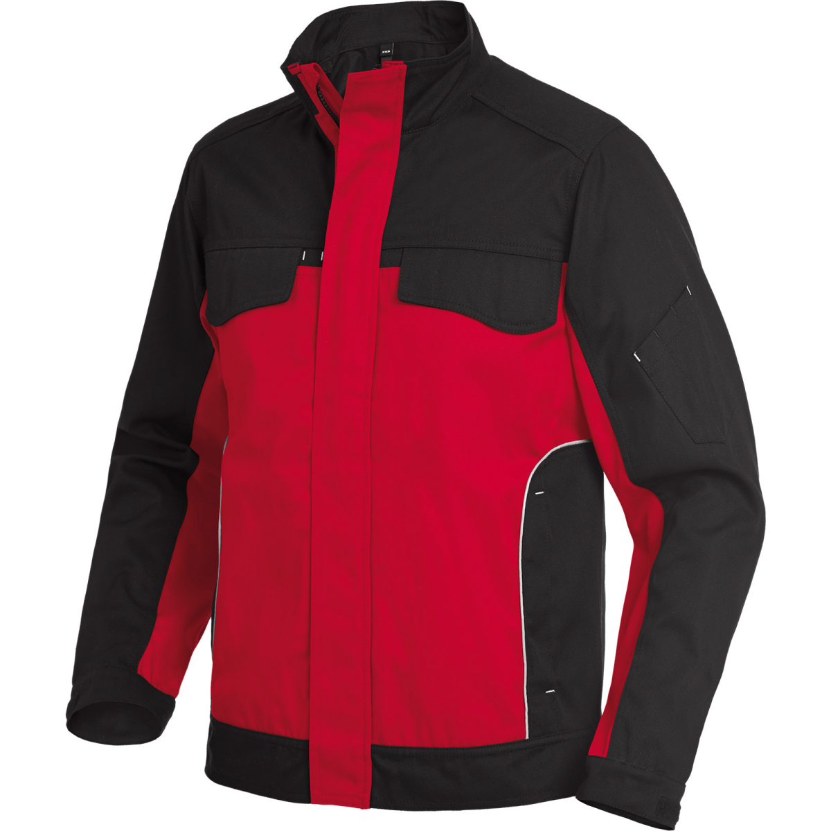 ERNST Arbeitsjacke Twill rot-schwarz