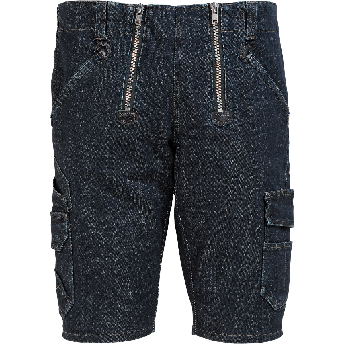 VOLKMAR Stretch-Jeans Zunftbermuda schwarzblau