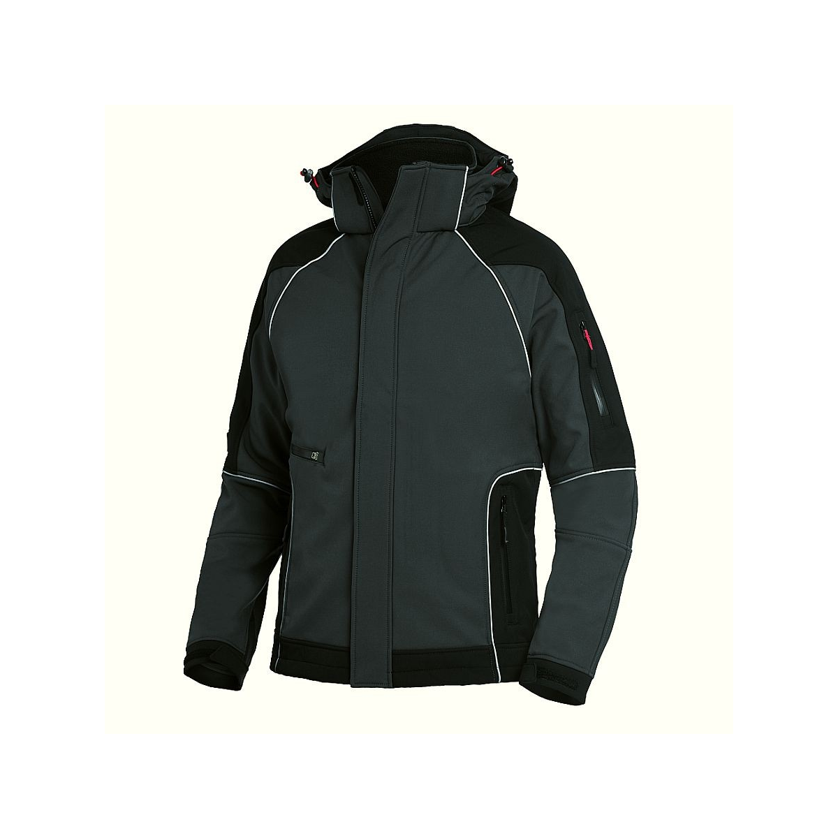 Winter Softshell-Jacke anthrazit-schwarz