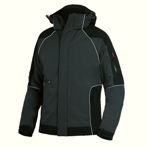 Winter Softshell-Jacke anthrazit-schwarz