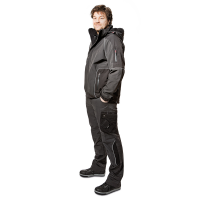 Winter Softshell-Jacke anthrazit-schwarz