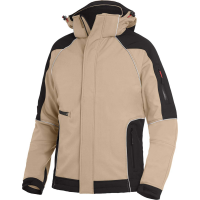 Winter Softshell-Jacke beige-schwarz