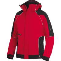 Winter Softshell-Jacke rot-schwarz