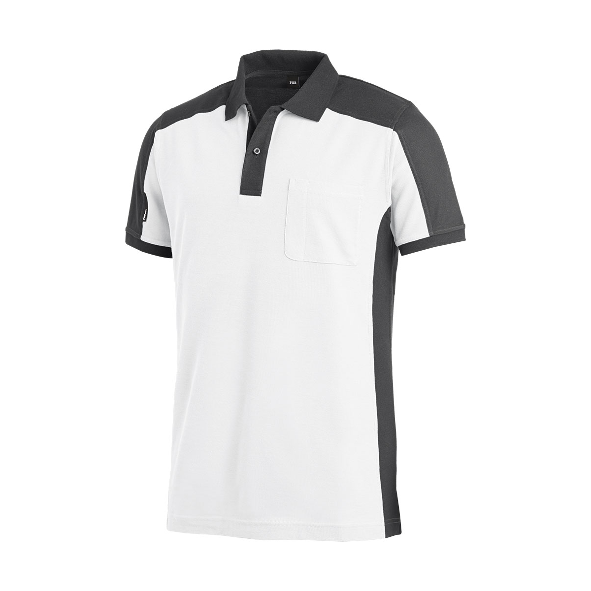 KONRAD Polo-Shirt weiß-anthrazit