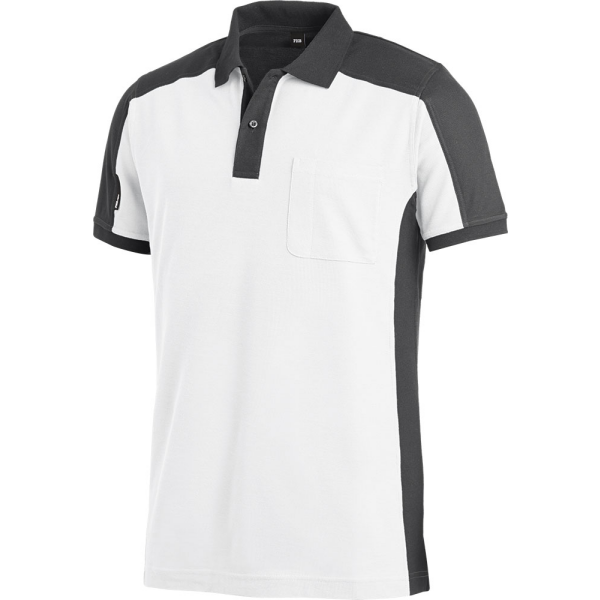 KONRAD Polo-Shirt weiß-anthrazit