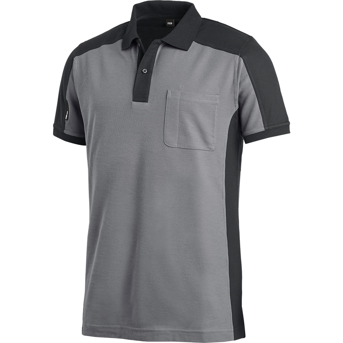 KONRAD Polo-Shirt grau-schwarz