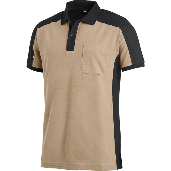 KONRAD Polo-Shirt beige-schwarz