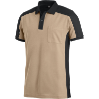 KONRAD Polo-Shirt beige-schwarz