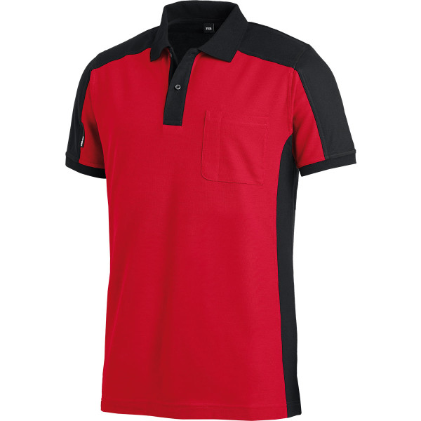 KONRAD Polo-Shirt rot-schwarz