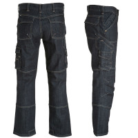 FHB WILHELM Stretch-Jeans Arbeitshose, schwarzblau, Gr. 110