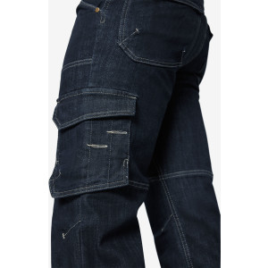 FHB WILHELM Stretch-Jeans Arbeitshose, schwarzblau, Gr. 28