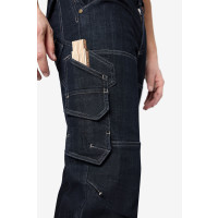 FHB WILHELM Stretch-Jeans Arbeitshose, schwarzblau, Gr. 48