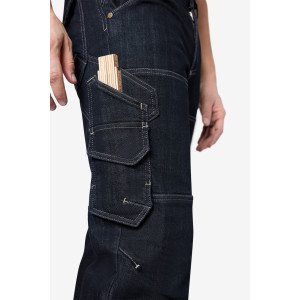 FHB WILHELM Stretch-Jeans Arbeitshose, schwarzblau, Gr. 64