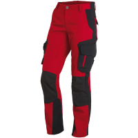 ALMA Arbeitshose Damen rot-schwarz