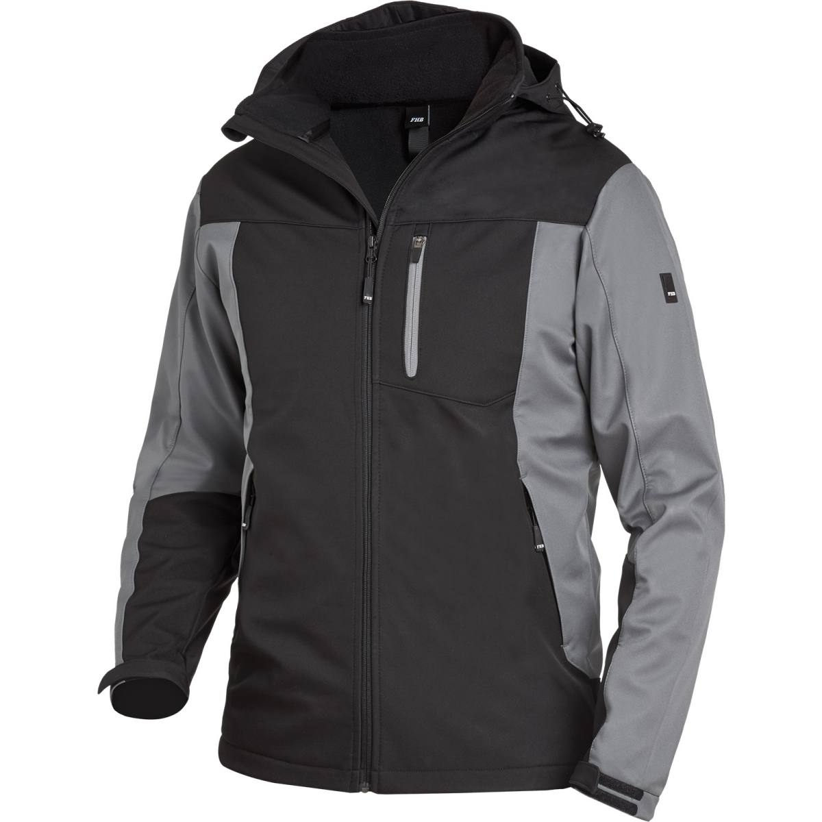 FHB JANNIK Softshelljacke grau-schwarz