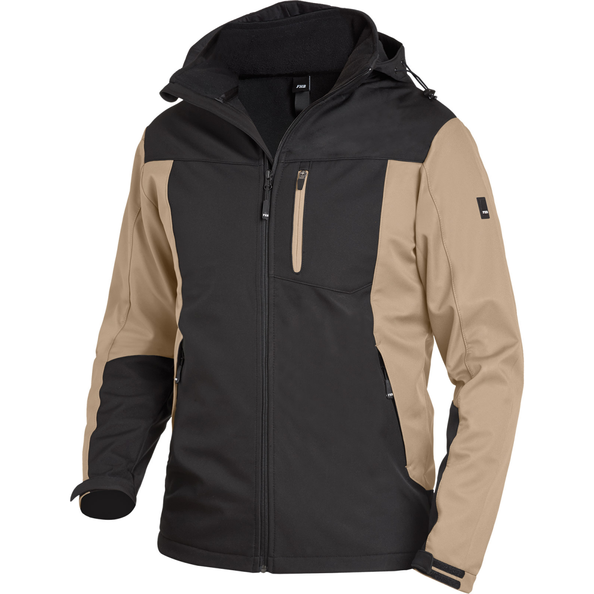 FHB JANNIK Softshelljacke beige-schwarz