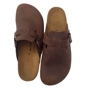 Herren Clogs mit geöltem Leder braun