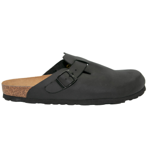 Leder Clogs schwarz