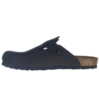 Leder Clogs schwarz 46