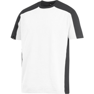 FHB MARC T-Shirt, zweifarbig, weiß-anthrazit, Gr. M