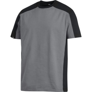 FHB MARC T-Shirt, zweifarbig, grau-schwarz, Gr. L