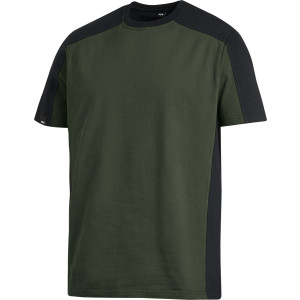 FHB MARC T-Shirt, zweifarbig, oliv-schwarz, Gr. 2XL