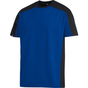 FHB MARC T-Shirt, zweifarbig, royalblau-schwarz, Gr. 2XL