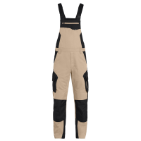 Latzhose beige-schwarz schlanker Sitz